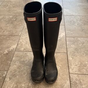 Hunter Classic Tall Black Rain Boots US Women’s 9 (Men 7)